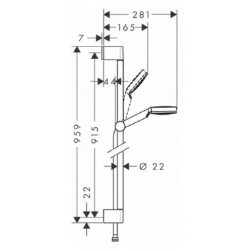 Душевой гарнитур Hansgrohe Crometta Vario 26536400