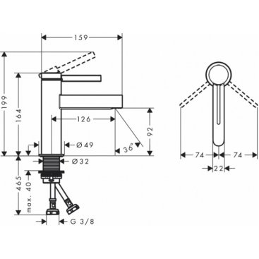 Смеситель для раковины Hansgrohe Finoris 76010700