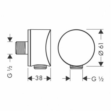 Штуцер Hansgrohe Fixfit 26453000