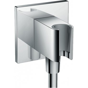 Держатель для лейки со штуцером Hansgrohe Fixfit Porter Square 26486000