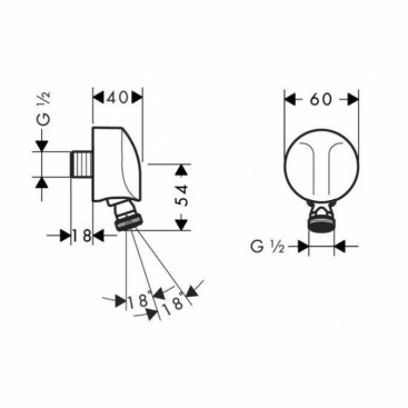 Штуцер Hansgrohe Fixfit E 27505000