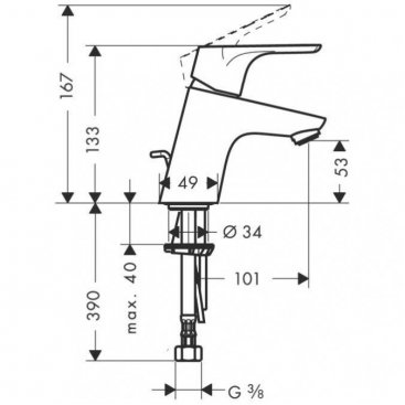 Смеситель для раковины Hansgrohe Focus 31539000