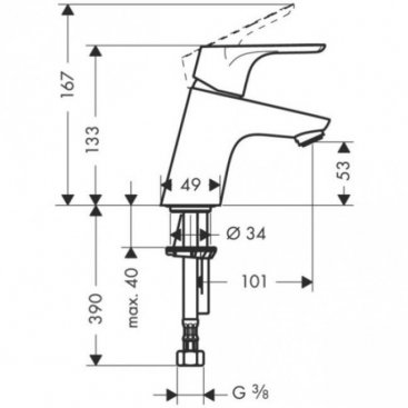 Смеситель для раковины Hansgrohe Focus 31604000