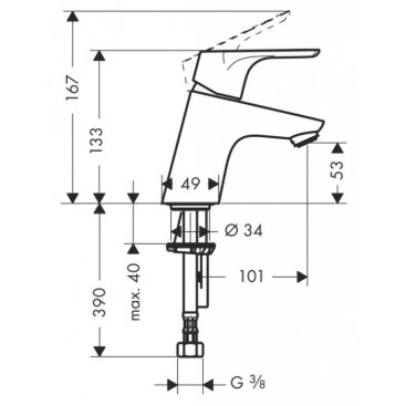 Смеситель для раковины Hansgrohe Focus 31733000