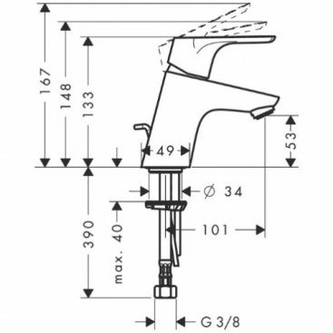 Смеситель для раковины Hansgrohe Focus 31738000