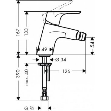 Смеситель для биде Hansgrohe Focus 31922000