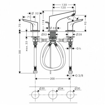 Смеситель для раковины Hansgrohe Focus 31937000