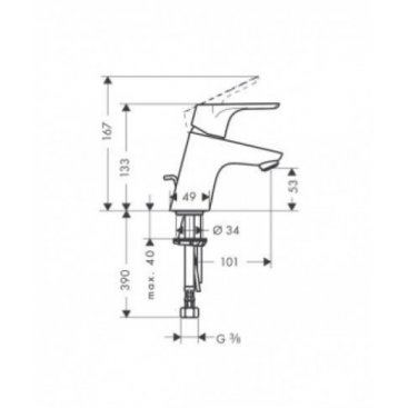 Смеситель для раковины Hansgrohe Focus 31951000