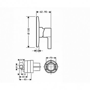 Смеситель для душа Hansgrohe Focus E2 31966000