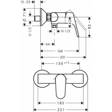 Смеситель для душа Hansgrohe Focus E2 31960000