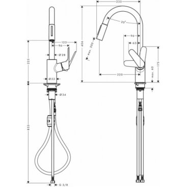 Смеситель для кухни Hansgrohe Focus M41 31815670