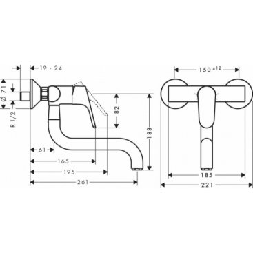 Смеситель для кухни Hansgrohe Focus M41 73888000