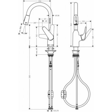 Смеситель для кухни Hansgrohe Focus M42 71801000