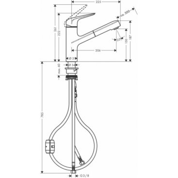 Смеситель для кухни Hansgrohe Focus M42 71814000