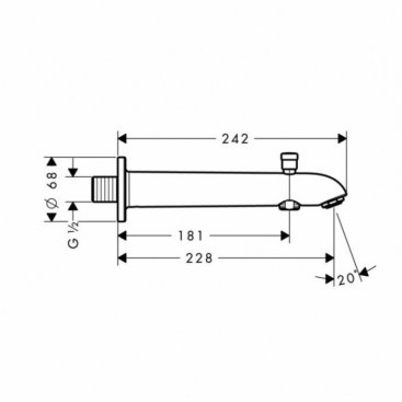 Излив Hansgrohe 13424000