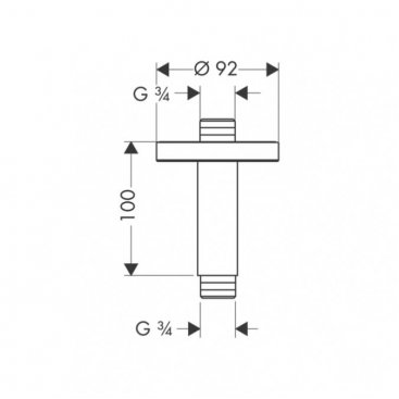 Держатель верхнего душа Hansgrohe 27418000