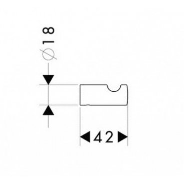 Крючок одинарный Hansgrohe Logis 40511820