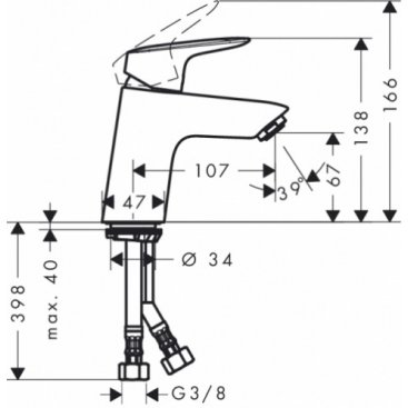 Смеситель для раковины Hansgrohe Logis 71071000