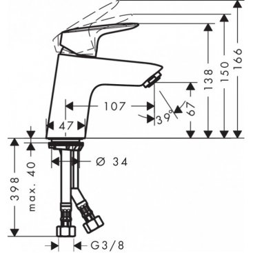 Смеситель для раковины Hansgrohe Logis CoolStart 71076000