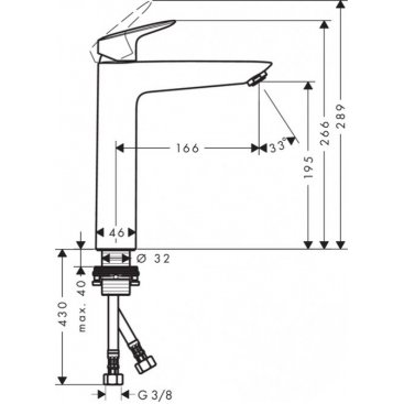 Смеситель для раковины Hansgrohe Logis 190 71091000