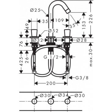 Смеситель для раковины Hansgrohe Logis 71133000