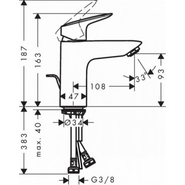 Смеситель для раковины Hansgrohe Logis 71171000