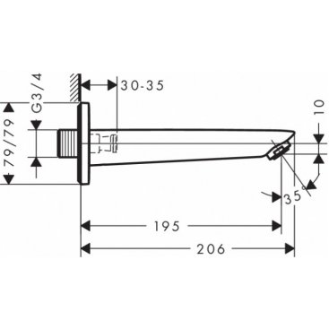 Излив Hansgrohe Logis 71410000