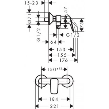 Смеситель для душа Hansgrohe Logis 71601000