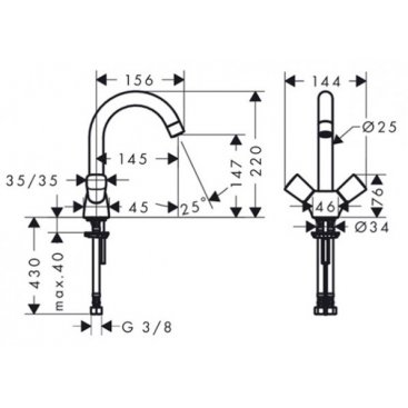 Смеситель для раковины Hansgrohe Logis 71221000