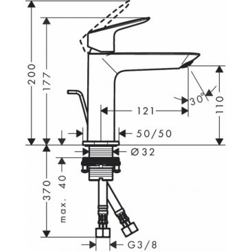 Смеситель для раковины Hansgrohe Logis 110 71251000