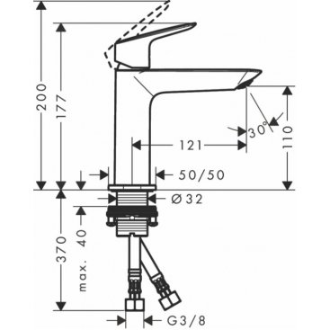 Смеситель для раковины Hansgrohe Logis 110 71252000