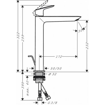 Смеситель для раковины Hansgrohe Logis 240 71257000