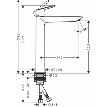 Смеситель для раковины Hansgrohe Logis 240 71258000