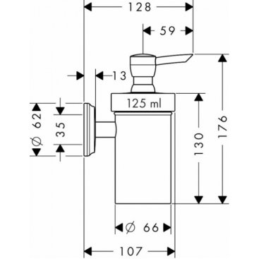 Дозатор для жидкого мыла Hansgrohe Logis Classic 41614000