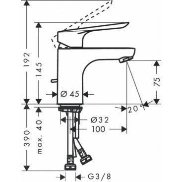 Смеситель для раковины Hansgrohe Logis E 71160000