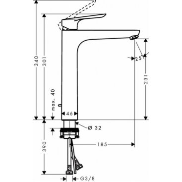 Смеситель для раковины Hansgrohe Logis E 71162000