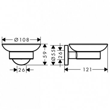 Мыльница Hansgrohe Logis Universal 41715000