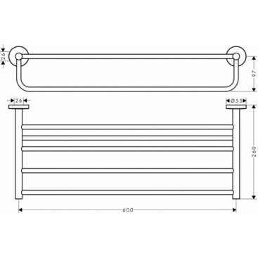 Полка для полотенец Hansgrohe Logis Universal 41720000