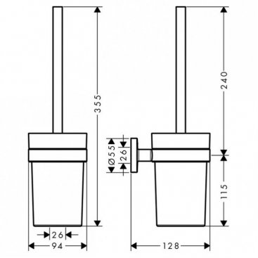 Ершик Hansgrohe Logis Universal 41722000