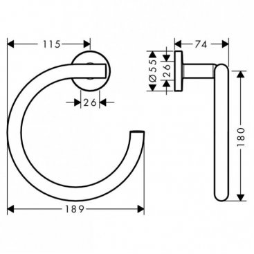 Полотенцедержатель Hansgrohe Logis Universal 41724000