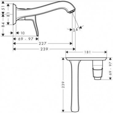 Смеситель для раковины Hansgrohe Metris Classic 31003000