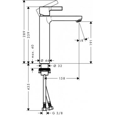 Смеситель для раковины Hansgrohe Metris S 190 31026000