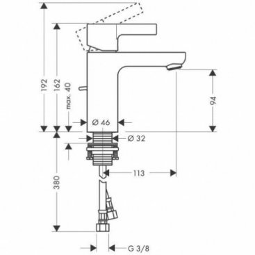 Смеситель для раковины Hansgrohe Metris S 31063000