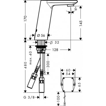 Смеситель для раковины Hansgrohe Metris S 31101000