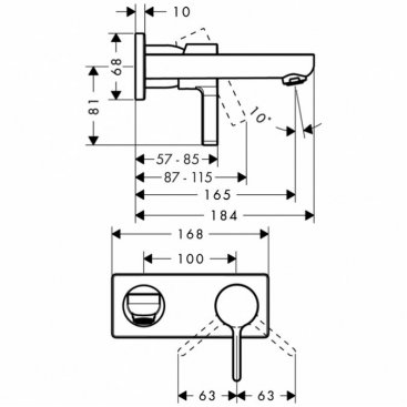 Смеситель для раковины Hansgrohe Metris S 31162000