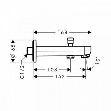 Излив Hansgrohe Metris S 31417000