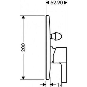 Смеситель для душа Hansgrohe Metris S 31467000