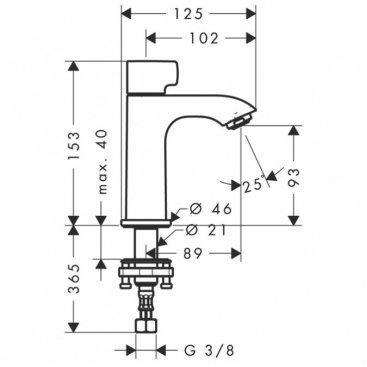 Смеситель для холодной воды Hansgrohe Metris 31166000