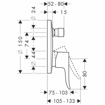 Смеситель для душа Hansgrohe Metris 31493000