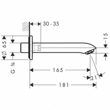 Излив Hansgrohe Metris 31494000